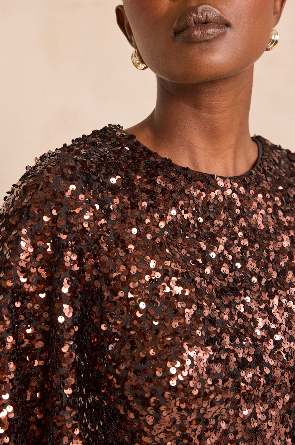 Short sequin dress PALOMA;${refinementColor}