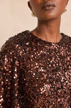 Short sequin dress PALOMA;${refinementColor}