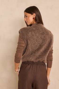 Gilet sans manches en mohair m&eacute;lang&eacute; AYMIE;${refinementColor}