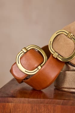 ELISE leather belt;${refinementColor}