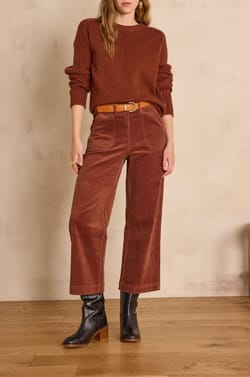 Pantalon SELYNA en velours de coton;${refinementColor}
