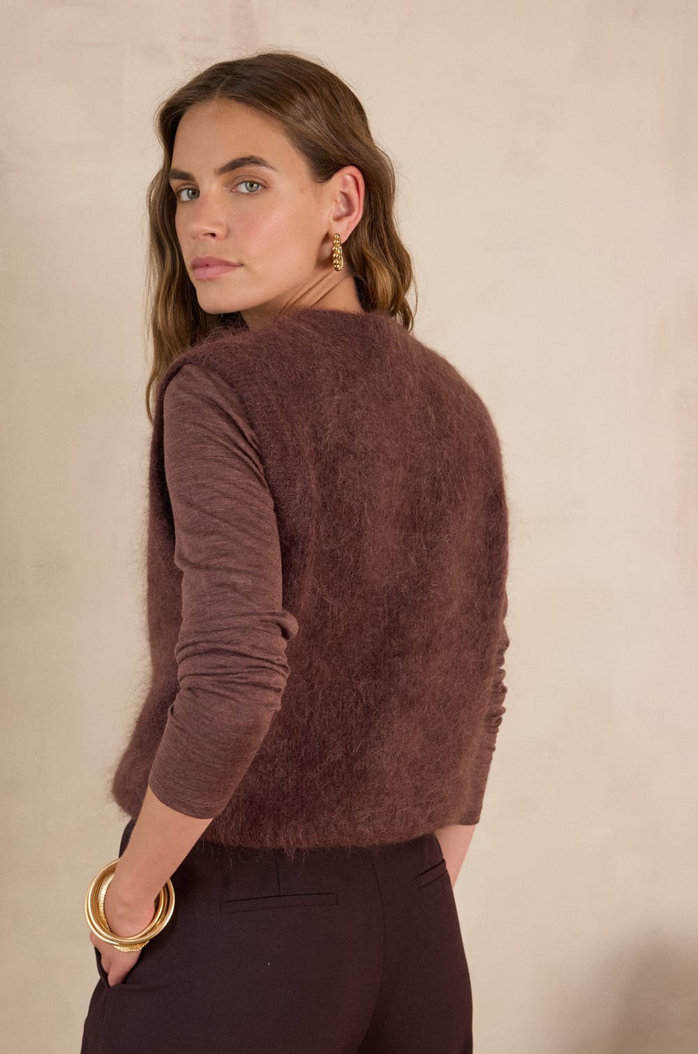 Gilet sans manches LOULOU en mohair;${refinementColor}