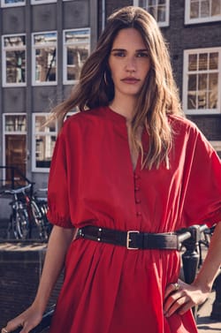 LEONARD leather Belt;${refinementColor}