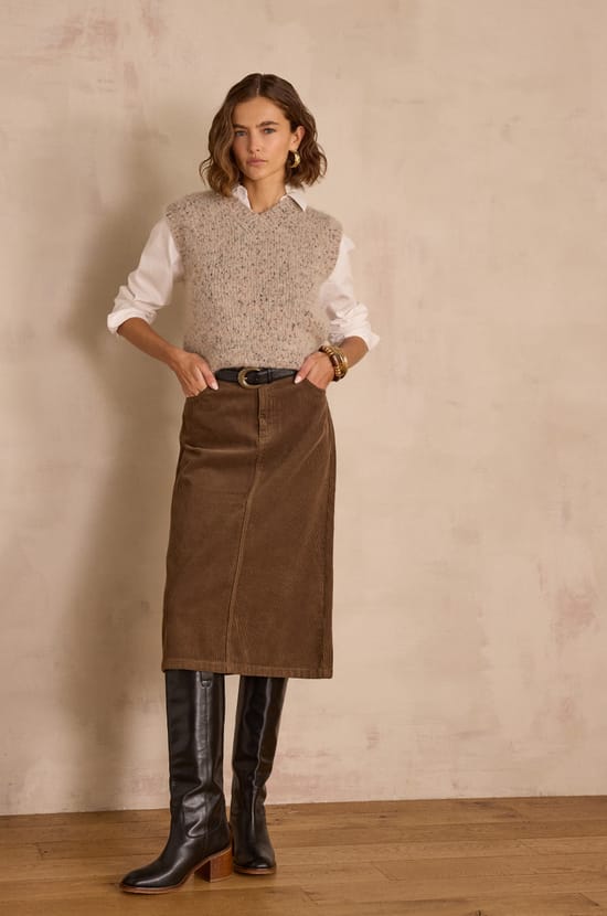 KAYNE corduroy skirt;${refinementColor}