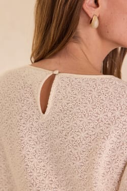 DALMA embroidered cotton blouse;${refinementColor}