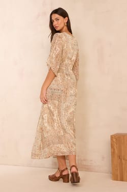 Flowing printed dress POEME;${refinementColor}
