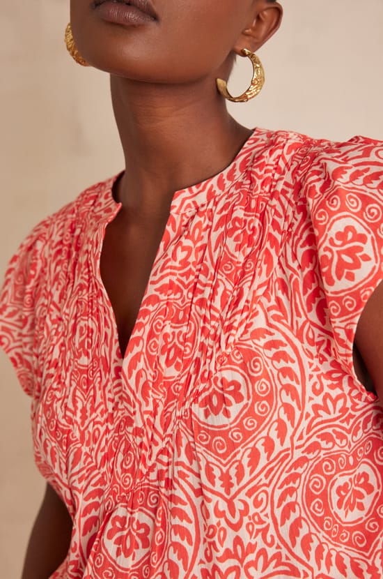 Blouse BILLIE en coton;${refinementColor}