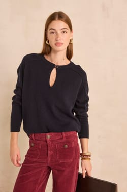 ALIX long-sleeved wool sweater;${refinementColor}