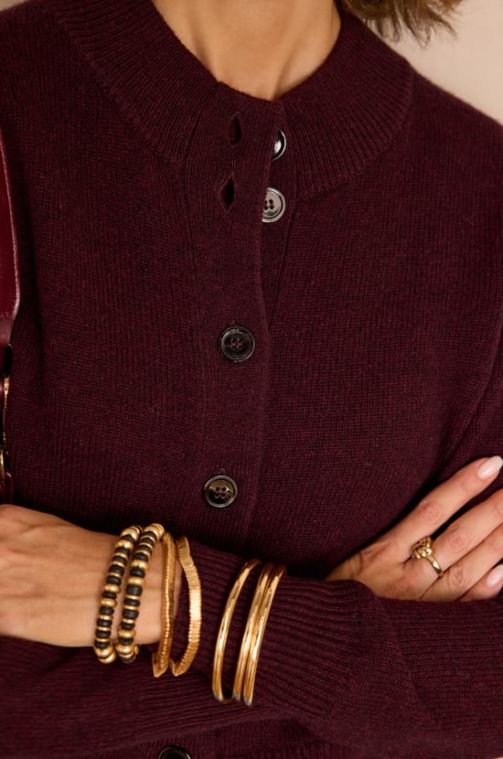 CHRIS cardigan in wool and yak;${refinementColor}