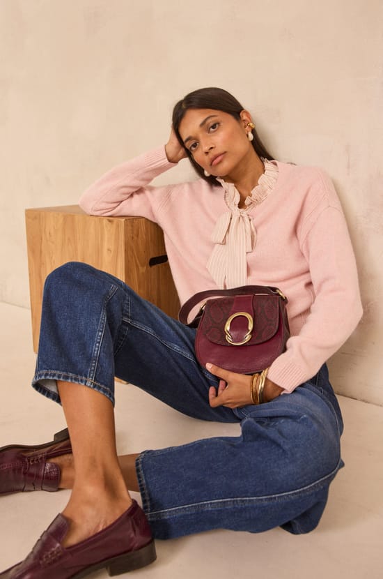 ALAN long sleeve mixed wool sweater;${refinementColor}
