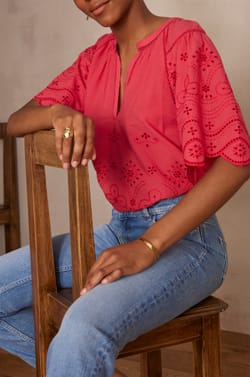 Blouse PYMA en coton;${refinementColor}