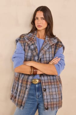 Manteau sans manches laine m&eacute;lang&eacute;e DJODDY;${refinementColor}
