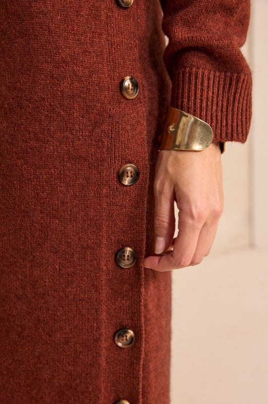 Phoebee mixed wool and yak knit dress;${refinementColor}
