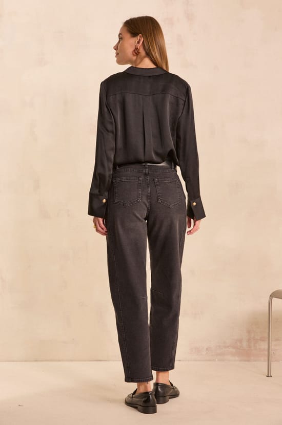 ROBINSON cotton blend denim pants;${refinementColor}