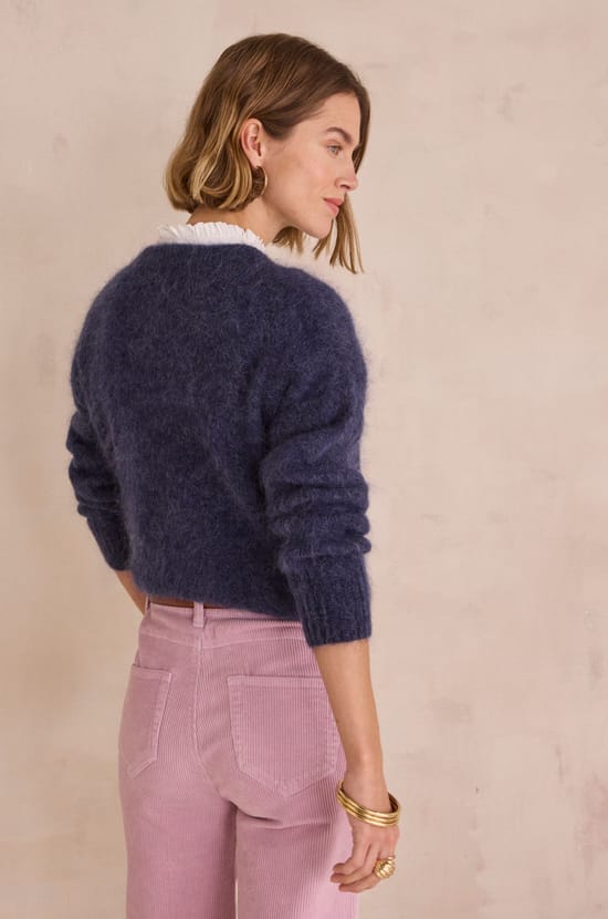 LOU mohair cardigan;${refinementColor}