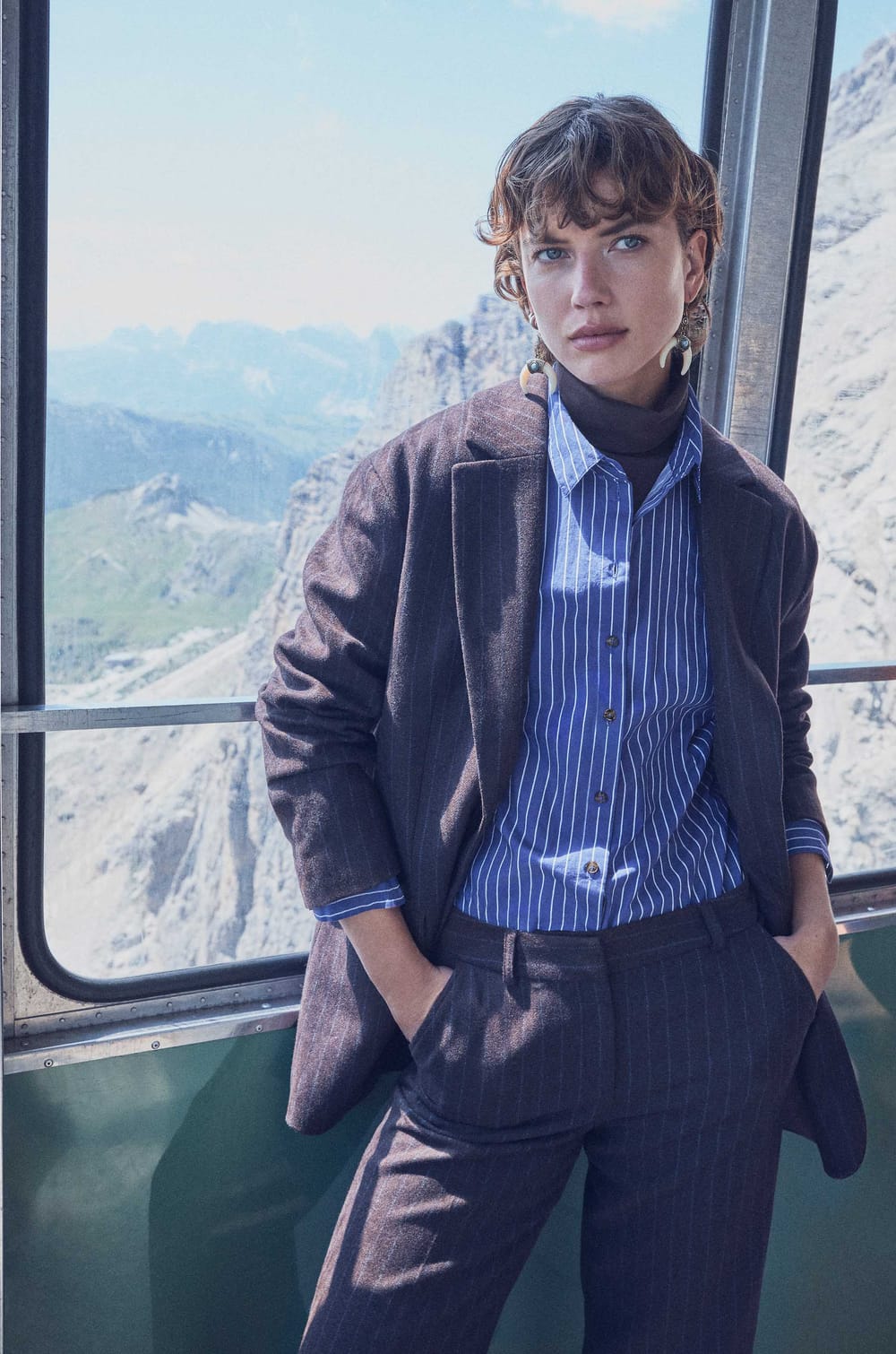 PARKER striped wool blazer;${refinementColor}