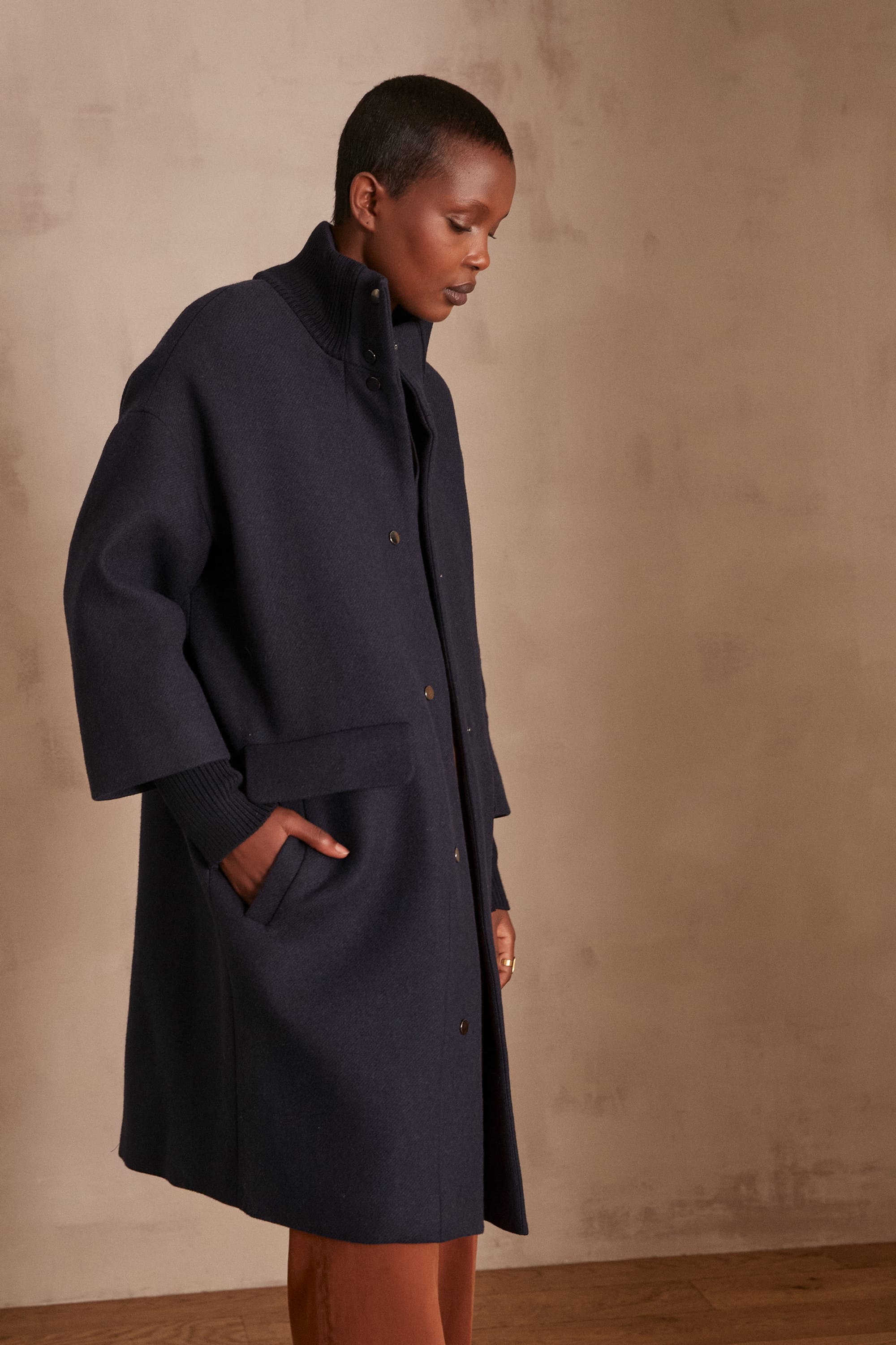 Wollmantel MAGDA Damen | MARINEBLAU | Maison 123