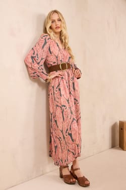 Flowing printed dress PASTEL;${refinementColor}
