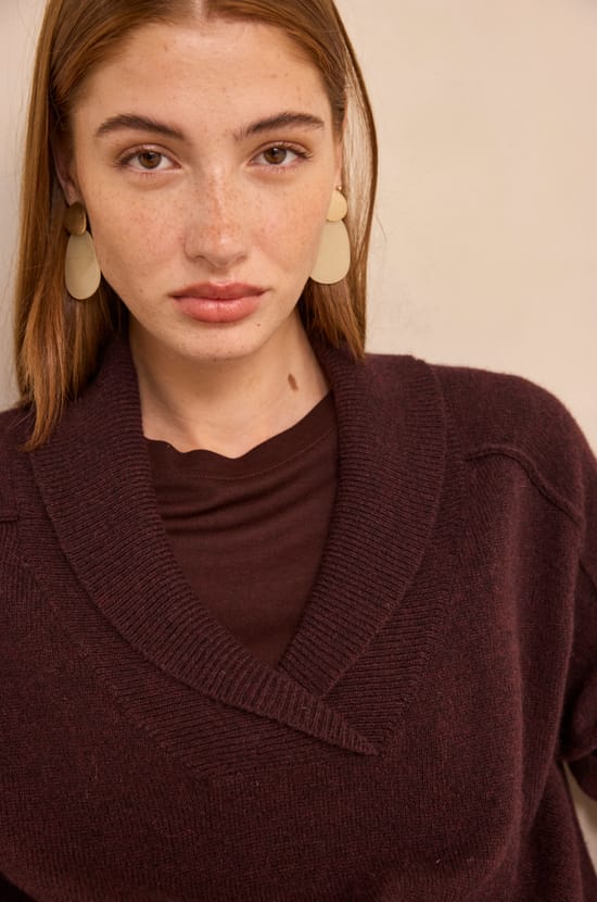 AUGUSTE long sleeve wool sweater;${refinementColor}