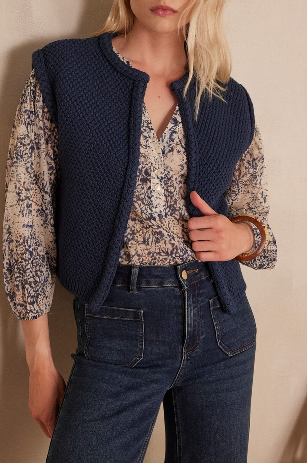 Gilet BETSY en coton;${refinementColor}