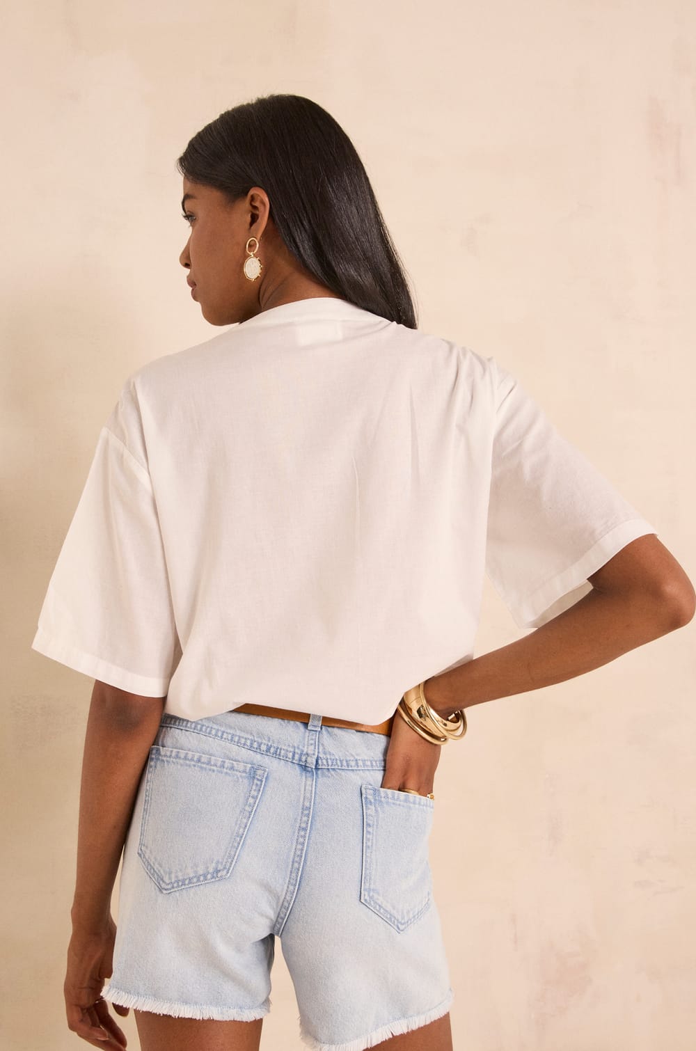 Blouse brod&eacute;e &agrave; manches courtes en coton MAHE;${refinementColor}