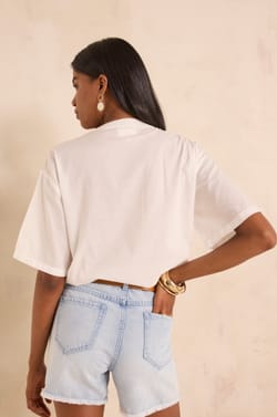 Blouse brod&eacute;e &agrave; manches courtes en coton MAHE;${refinementColor}