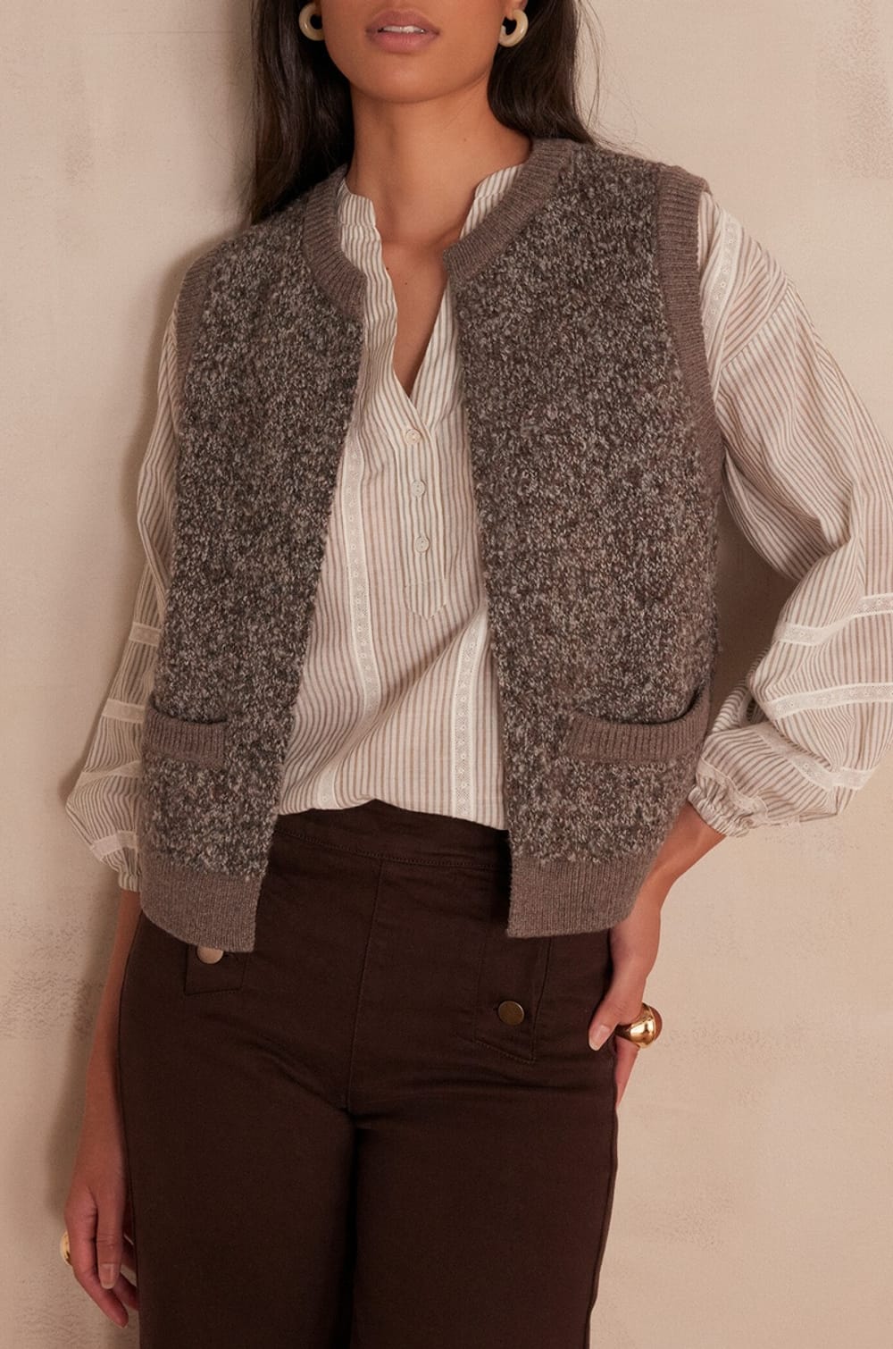 Gilet CLARENCE en laine;${refinementColor}