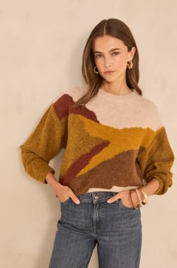 ARIZONA mixed wool sweater;${refinementColor}