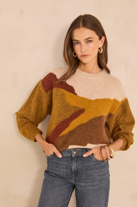ARIZONA mixed wool sweater;${refinementColor}