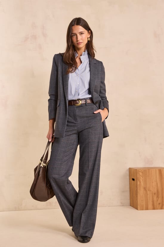Prince of Wales patterned blazer NELIA;${refinementColor}