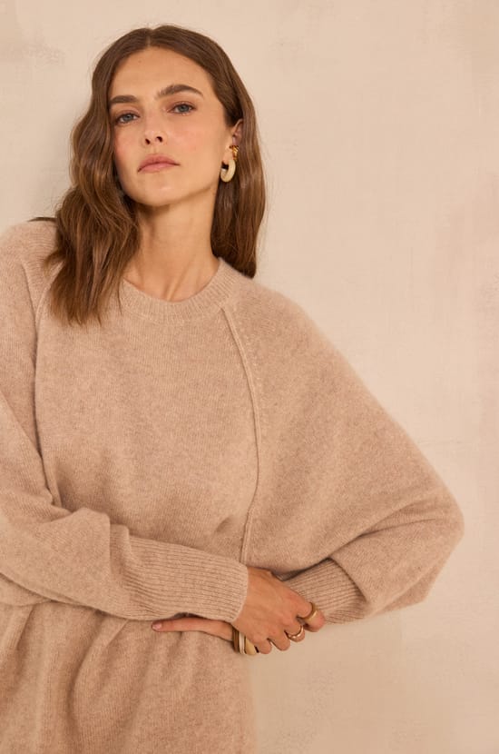 Princess cashmere sweater dress;${refinementColor}
