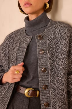 COSMO cardigan in mohair and wool;${refinementColor}