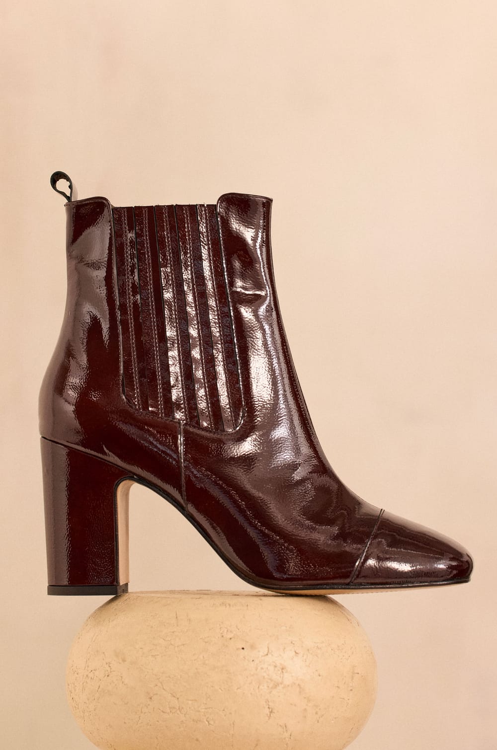 Patent leather heeled boots OTTO;${refinementColor}