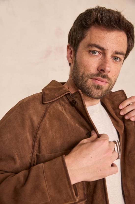 Unisex long-sleeve suede jacket SUBTIL;${refinementColor}