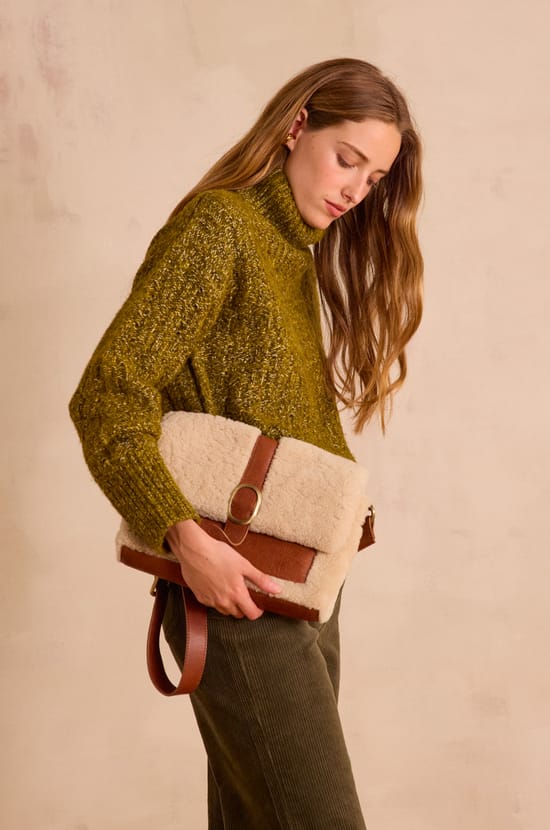 LOUIS leather satchel bag;${refinementColor}