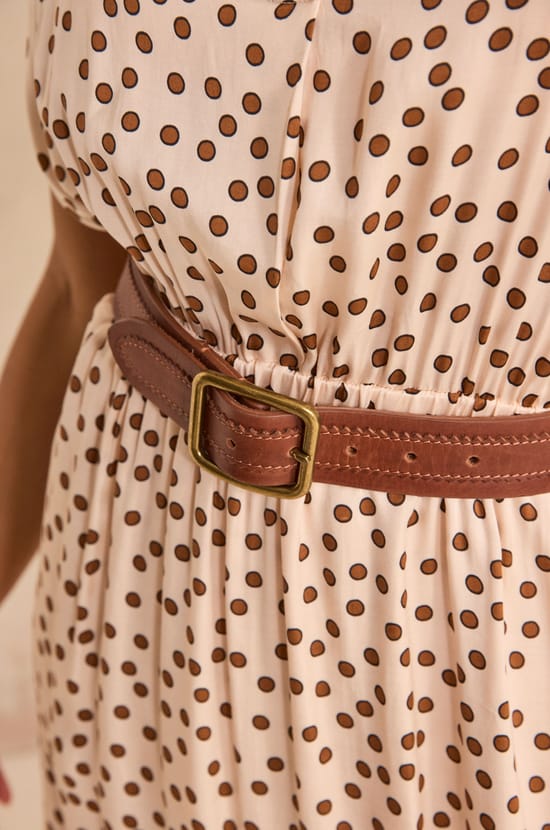 Straight dress with polka dots BELGIA;${refinementColor}