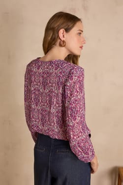 BRUNETTE blouse with arabesque print;${refinementColor}