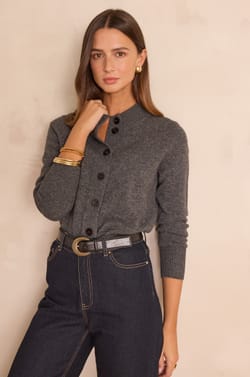 CHRIS cardigan in wool and yak;${refinementColor}