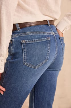 Light washed slim fit cotton pants LOU;${refinementColor}
