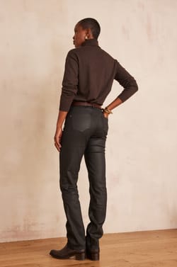 ANETTE coated slim jeans in cotton;${refinementColor}