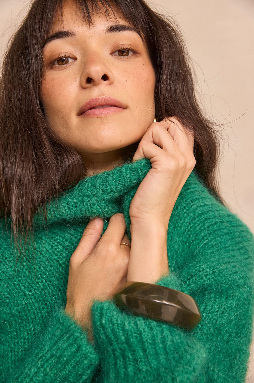 ANASTASIA long-sleeve blended mohair sweater;${refinementColor}