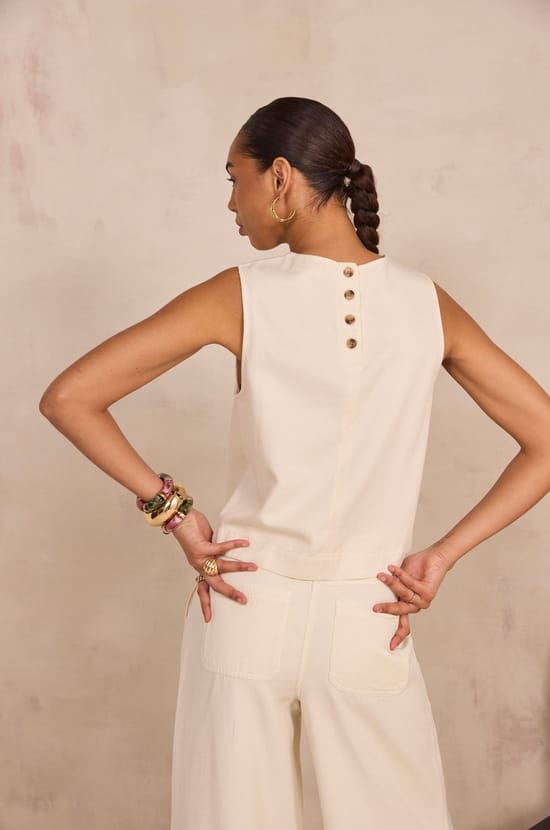 Sleeveless top Denver;${refinementColor}