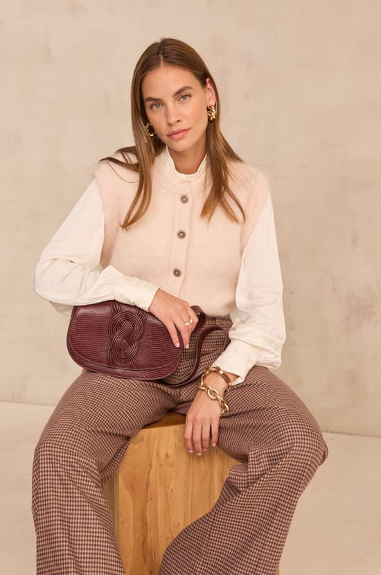 Sleeveless mohair blend sweater LOULOU;${refinementColor}