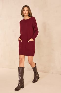 BENIE sweater dress;${refinementColor}