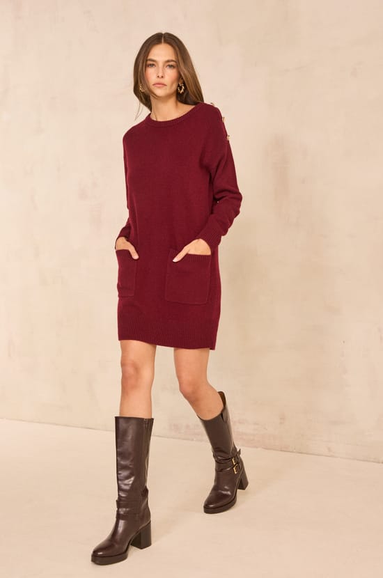 BENIE sweater dress;${refinementColor}