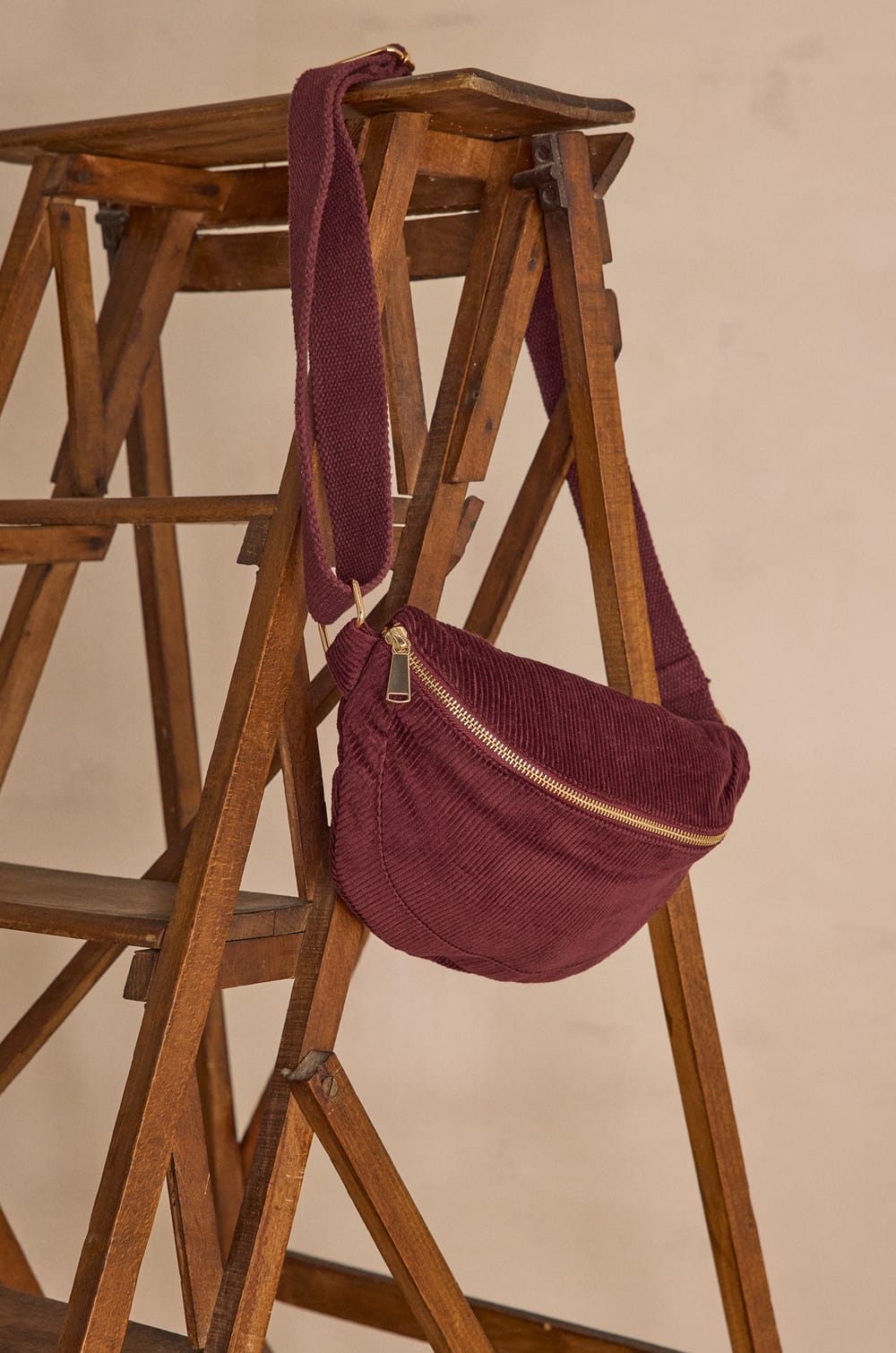 GELINA cotton velvet bum bag;${refinementColor}