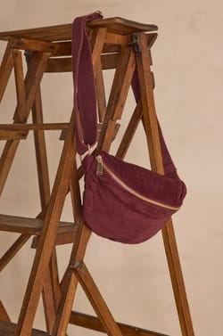 GELINA cotton velvet bum bag;${refinementColor}