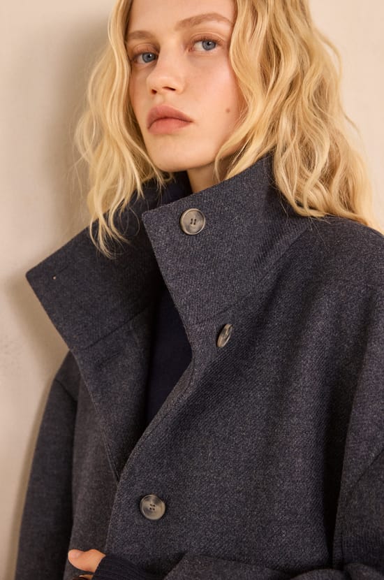 CELIA blend wool coat;${refinementColor}