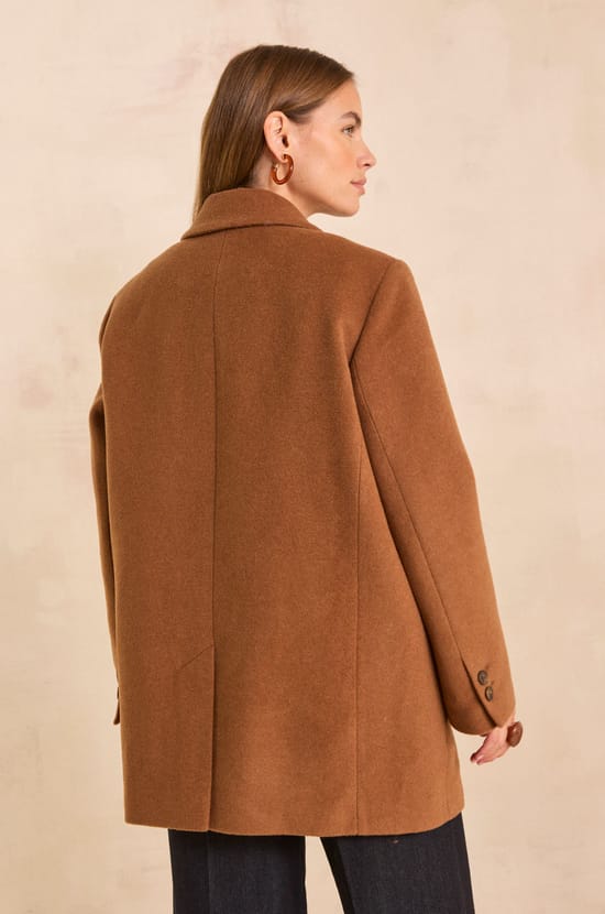 Manteau en laine &agrave; manches longues CALYPSO;${refinementColor}