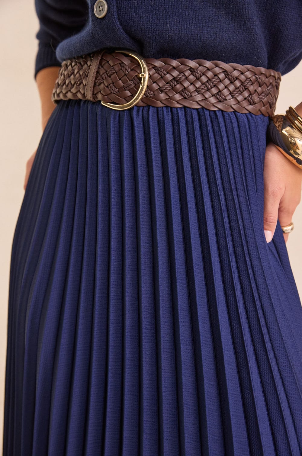 ESTHER pleated skirt;${refinementColor}